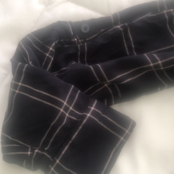 Soho New York & Company navy and beige partial button down blouse 👚w ruching - Picture 9 of 12